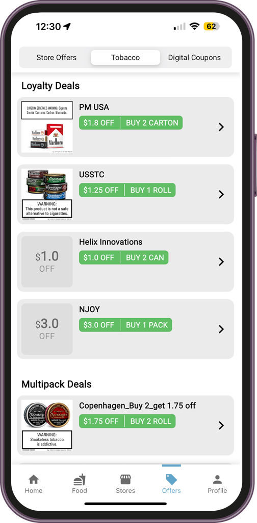 CStoreiQ Rewards App branded loyalty program for convenience stores